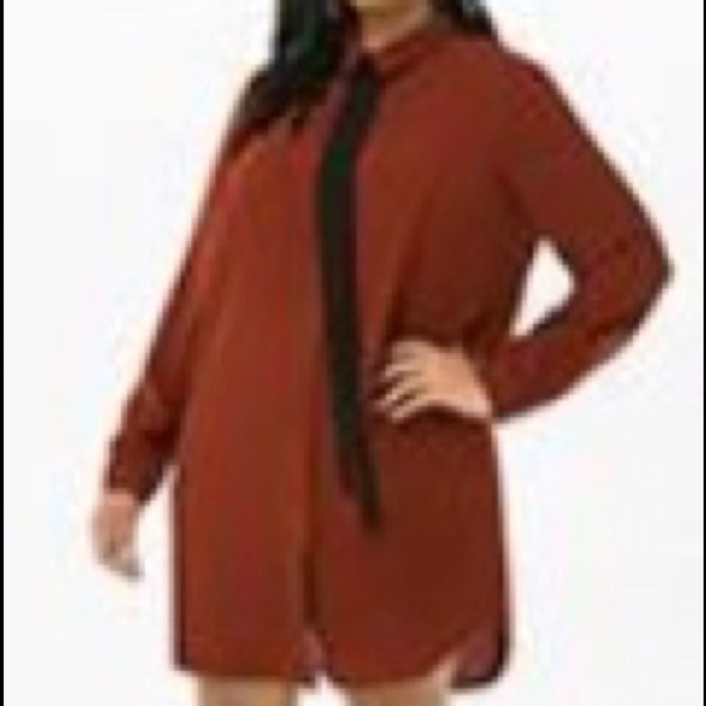 NWT Forever 21 Plus Collard Shirt Dress with Bow
